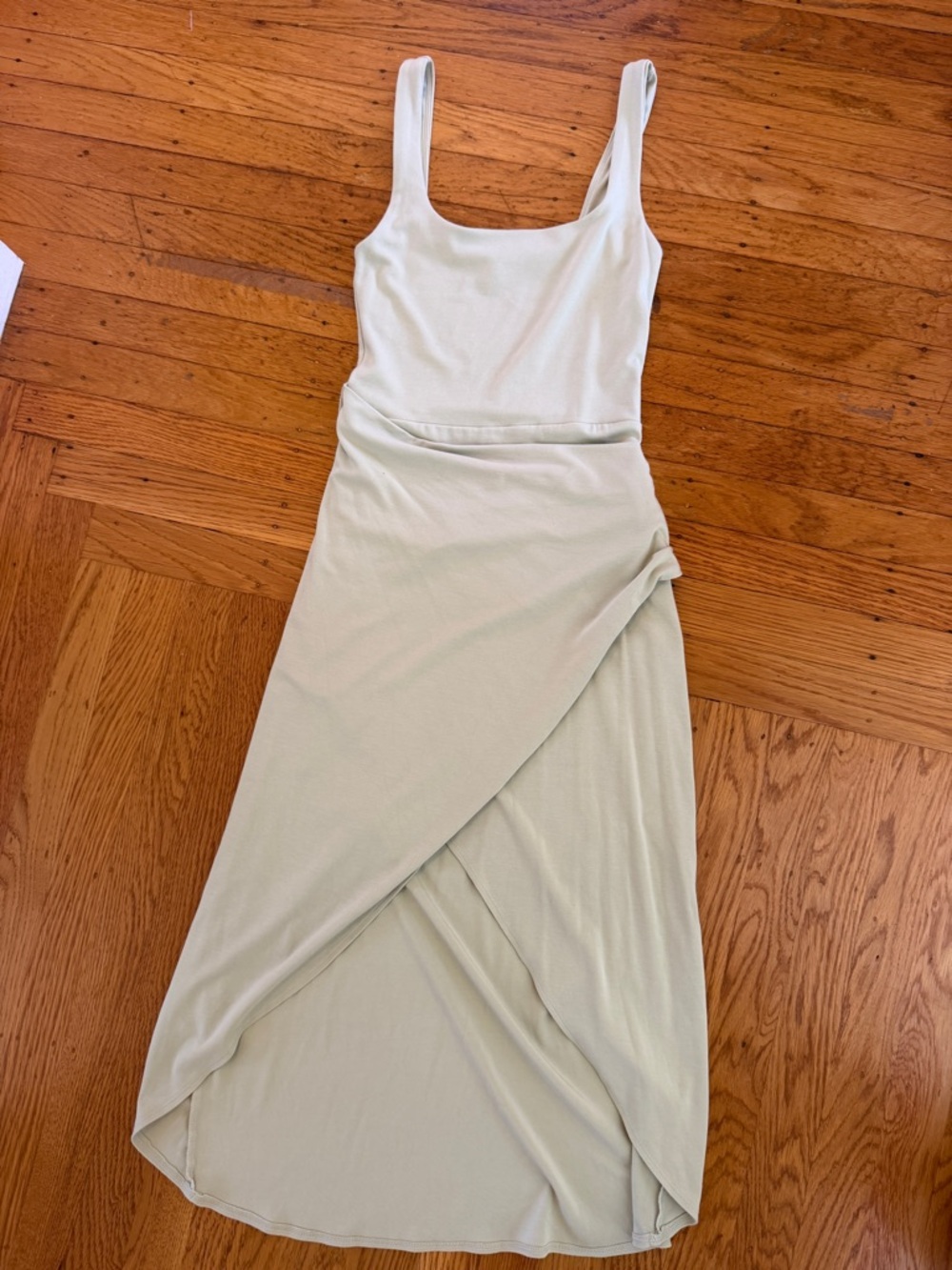 Aritzia Light Green Wrap Dress
